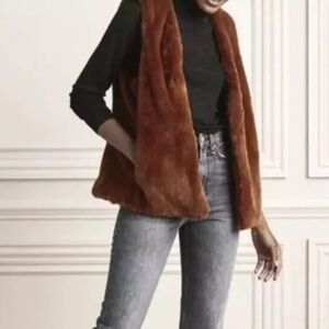 NEW Stella & Dot Faux Fur Vest XL